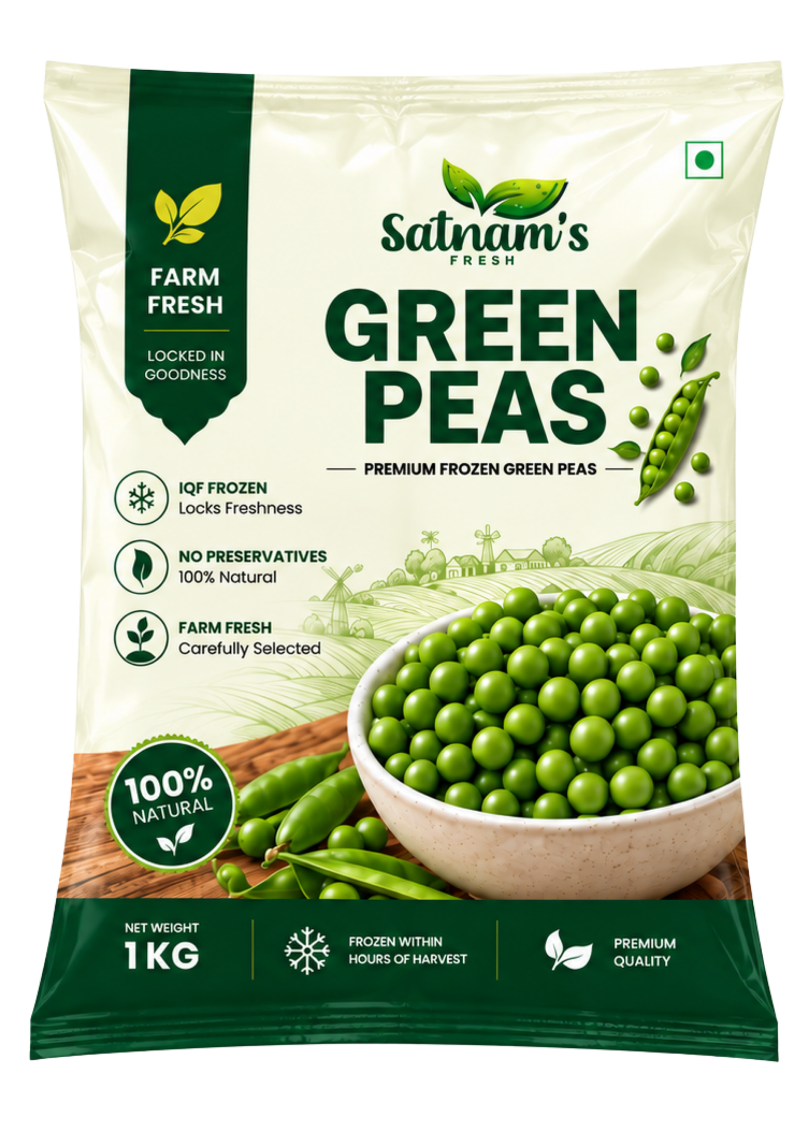 Satnam's Fresh Frozen Green Peas